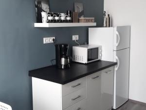 Kuchyň nebo kuchyňský kout v ubytování HEMNES Apartman