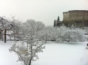 Vista Castello durante l'inverno