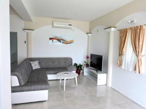 uma sala de estar com um sofá e uma televisão em Apartment Blue Paradise em Preko