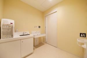 a bathroom with a sink and a toilet in a room at Richmond Hotel Tenjin Nishi-Dori in Fukuoka