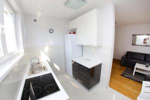 Kuchyň nebo kuchyňský kout v ubytování Lila Apartments