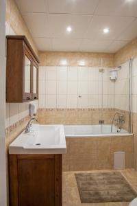 Et badeværelse på Air-Conditioned Apartment Šancová - Old Town