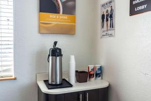 a coffee maker sitting on top of a counter at The Reserve Inn in Salisbury +19 photos