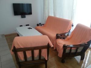 TV a/nebo společenská místnost v ubytování Apartments Gorančica