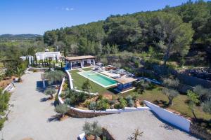Ibiza luxury villa sett ovenfra
