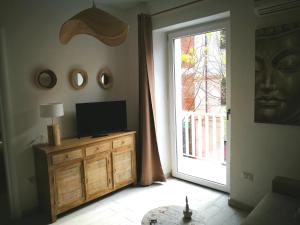 TV a/nebo společenská místnost v ubytování Amelia Apts & Rooms