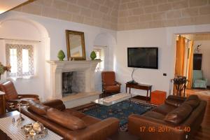 Posezení v ubytování Masseria Fragnale