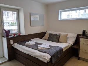 Postel nebo postele na pokoji v ubytování AP10 - Apartments 4U Březinova "Overnight Simply"