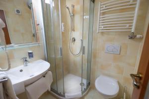 Koupelna v ubytování Hotel Petr