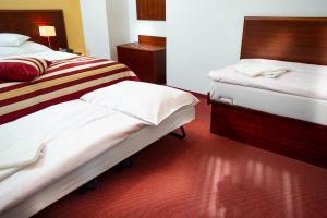 Postel nebo postele na pokoji v ubytování Hotel Petr