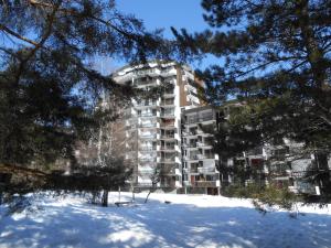 a tall apartment building in the snow with trees at Concorde V in La Salle Les Alpes