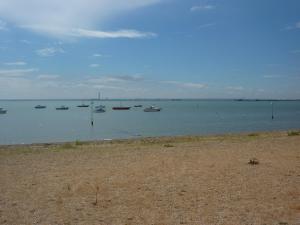 a group of boats sitting in the water at WynnStay Studio Apartments in Southend-on-Sea