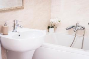 プリヴラカにあるHoliday Home Lukicaの洗面台と浴槽のあるバスルーム +55枚の写真