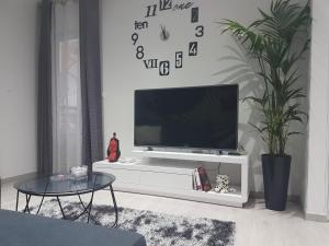 Televízia a/alebo spoločenská miestnosť v ubytovaní Palladium City Center Apartments