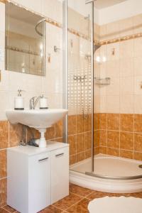 Koupelna v ubytování Hotel Konopiště Nová Myslivna
