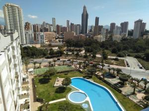 a view of the city from the apartment at Mediterranean Bliss 317 in Cala de Finestrat