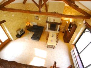 an overhead view of a living room with a kitchen at Holiday Home Lavit by Interhome in Floressas