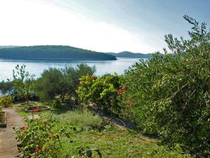 a garden with a view of a body of water at Apartment Agneza by Interhome in Brgulje