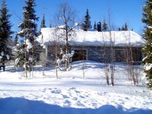 ユッラスヤルヴィにあるHoliday Home Isonparit b3 by Interhomeの雪屋根の家