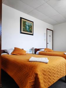 Postel nebo postele na pokoji v ubytování Hotel 9 de Octubre