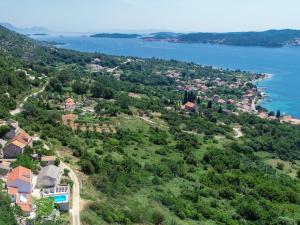 an aerial view of a town and a body of water at Villa Anita by Interhome in Viganj
