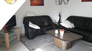 Posezení v ubytování Ferienwohnung Ebeling under stars
