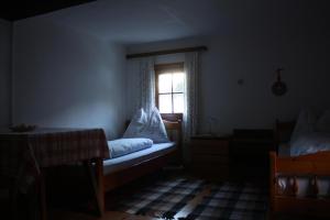 Łóżko lub łóżka w pokoju w obiekcie Ferienwohnung Schaupphof