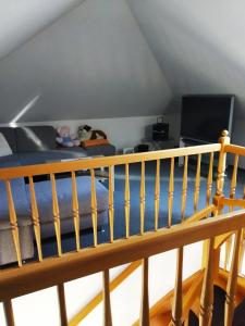 Postel nebo postele na pokoji v ubytování Ubytování Poustka
