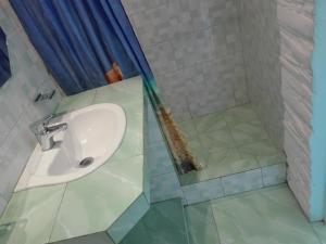 a bathroom with a sink and a shower at Villa Toledo TCV in Trinidad