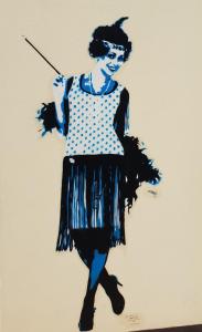 a painting of a woman holding a wand at Art & Jazz Hotel in Catania