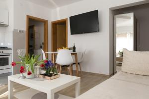 TV a/nebo společenská místnost v ubytování Apartments Gacka Valley