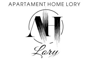 パレルモにあるApartament Home Loryのテキストアパートメントホームラグジュアリーを持つ法律事務所の黒と白のロゴ