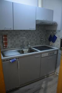 a kitchen with a sink and a counter top at FeWo Ingrid Trossen in Ürzig