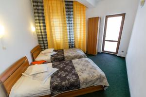 Giường trong phòng chung tại Pensiunea Vila Europa +112 ảnh