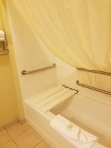Ett badrum på Cobblestone Inn & Suites - Bottineau