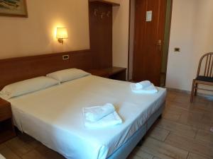 Postel nebo postele na pokoji v ubytování Hotel Aristotele
