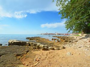 烏馬格的住宿－Holiday Home Aron by Interhome，阳光明媚的日子里,海滩上拥有岩石和海洋