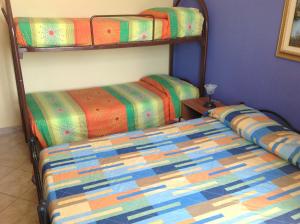 1 dormitorio con 2 literas en una habitación en Villa Marco Polo, en Fanusa