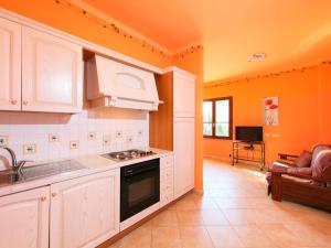 a kitchen with a sink and a stove top oven at Apartment Tipologia Trilocale by Interhome in Le Vedute