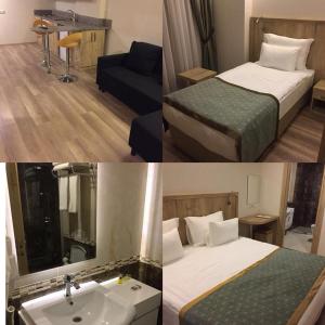 Postel nebo postele na pokoji v ubytování DEVREK OTEL