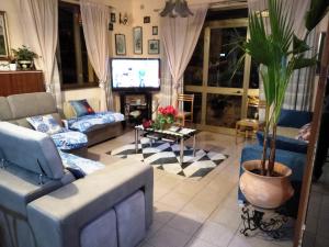 TV a/nebo společenská místnost v ubytování Hotel Eliseo
