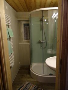 Koupelna v ubytování Ferienhaus Anderles-Alm