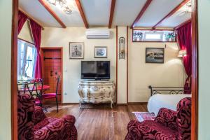 TV a/nebo společenská místnost v ubytování Emperor's Suites