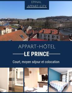 a collage of three pictures of a hotel at Le choix du Prince in Épinal