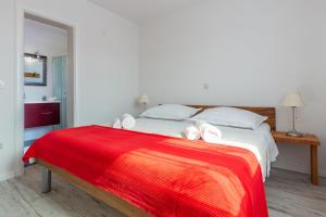 Łóżko lub łóżka w pokoju w obiekcie Villa Deni by Rent Istria