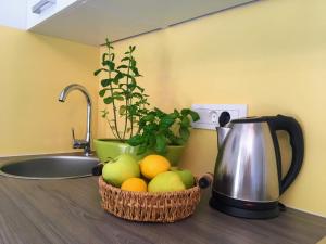 Príslušenstvo na prípravu kávy alebo čaju v ubytovaní Studio apartment 365