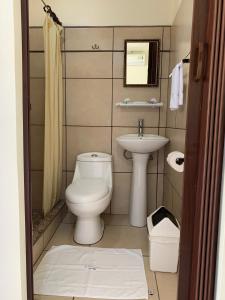 Koupelna v ubytování Le Petit Hotel