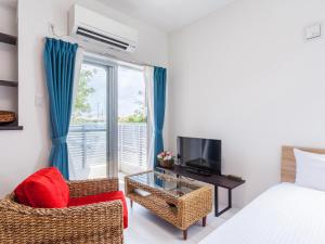 TV a/nebo společenská místnost v ubytování Little Island Okinawa Nago