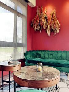 Χώρος καθιστικού στο 沐日海邊民宿