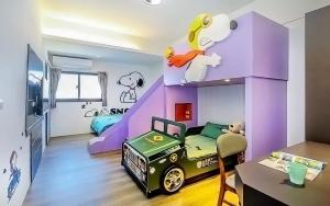 Cama ou camas em um quarto em Wujie Childlike B&B